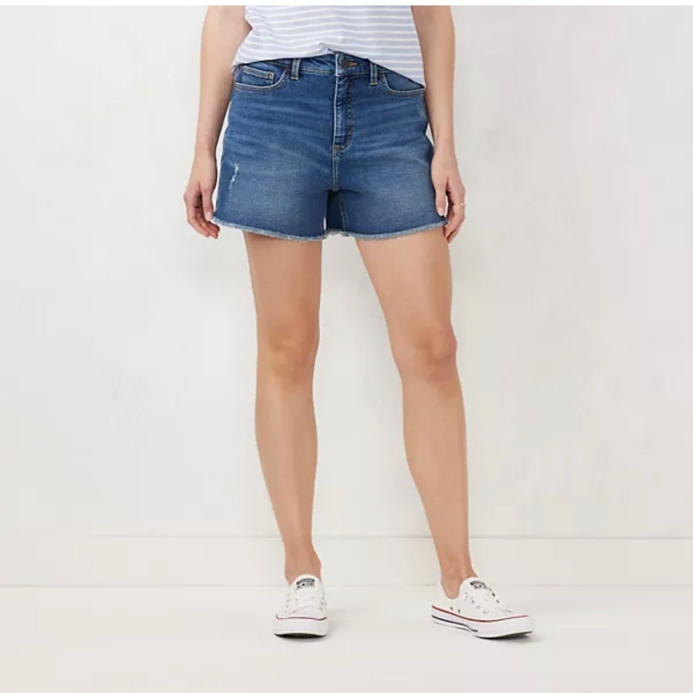 Women’s LC Lauren Conrad 3.5” Cutoff High-waisted Denim Shorts